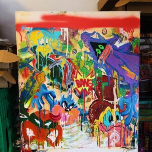 FACEMELT 2 original painting by TONY CAVES for DIVINO