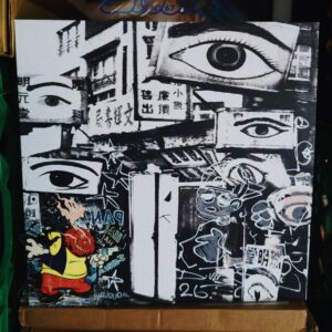 THE GREAT BRINX vinyl jacket, signed with original art